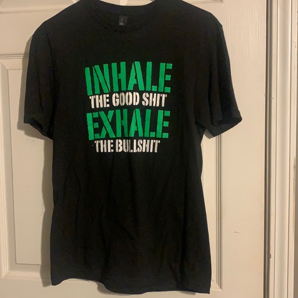 Men’s Graphic “Inhale, Exhale” funny tee, size S - Picture 1 of 3